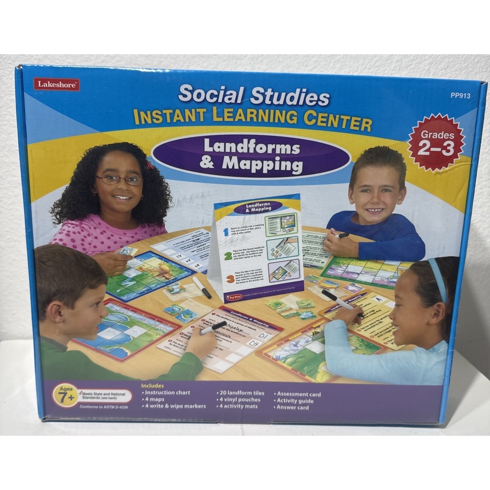 Lakeshore Social Studies Instant Learning Center Landforms & Mapping Grades 2-3